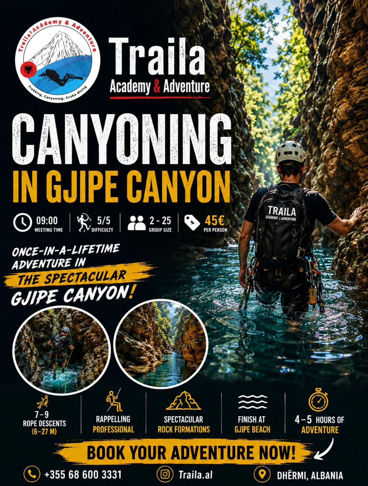 Canyoning Gjipe Canyon